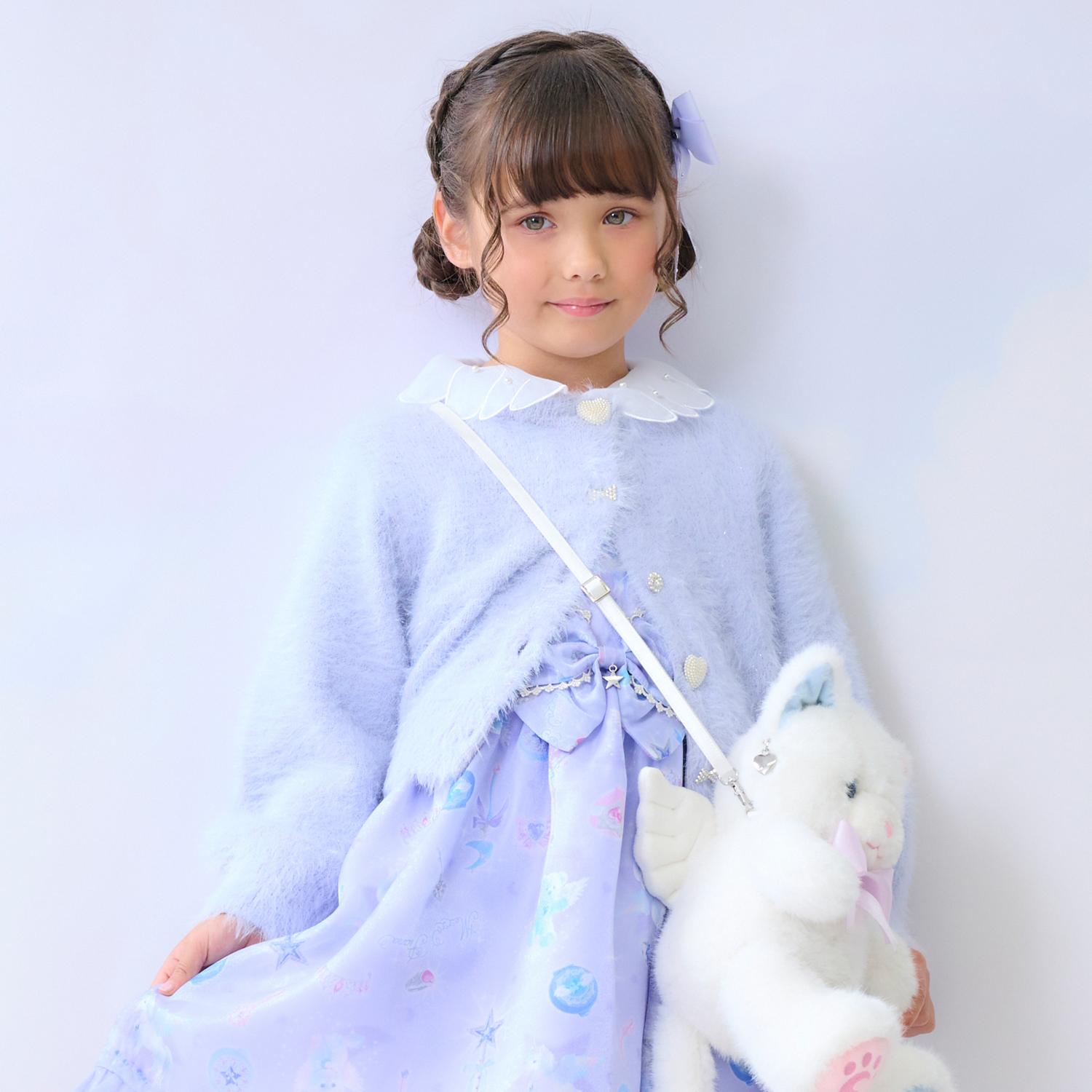 キラキラシャギー　ニットカーディガン