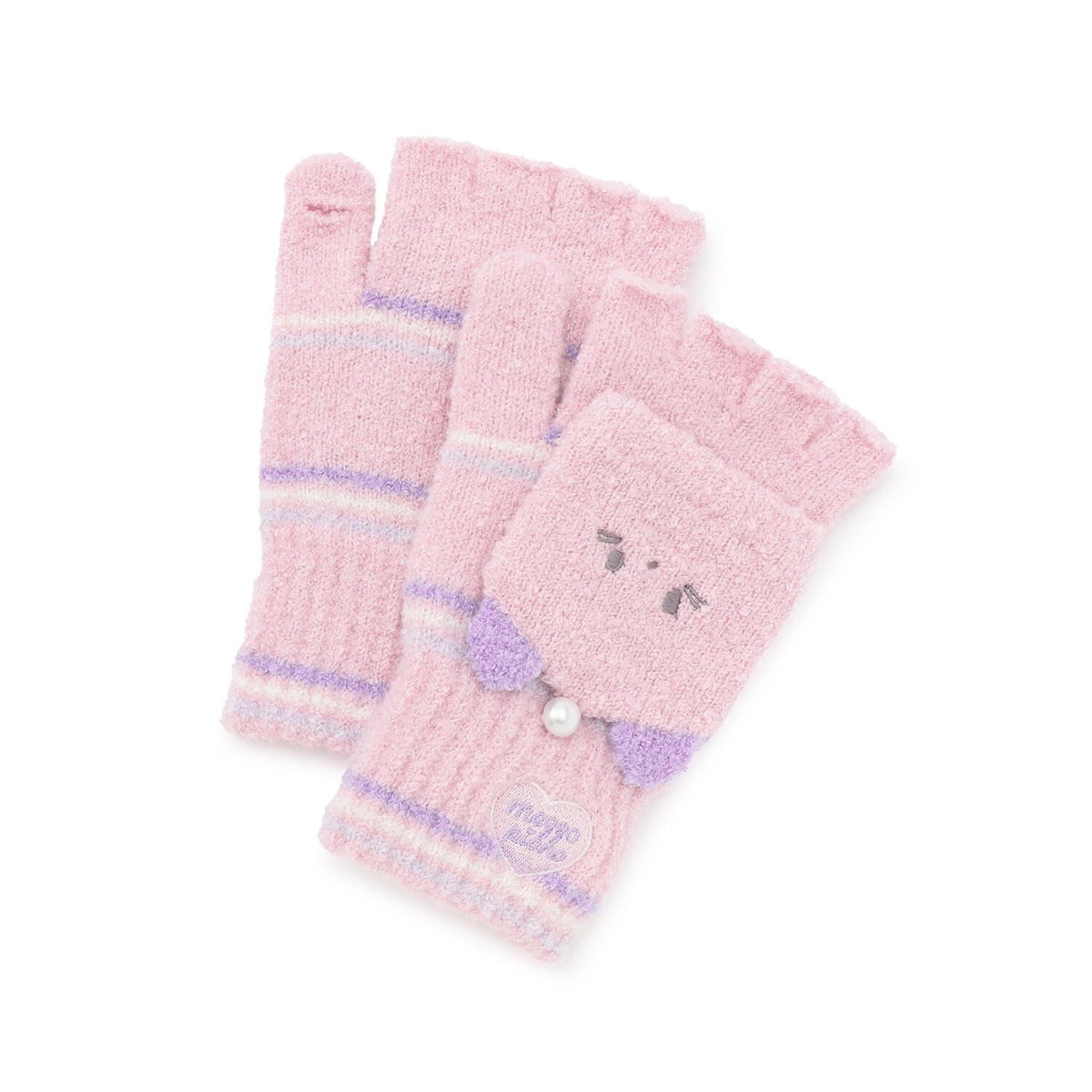 アニマルフェイス　マシュマロニット手袋