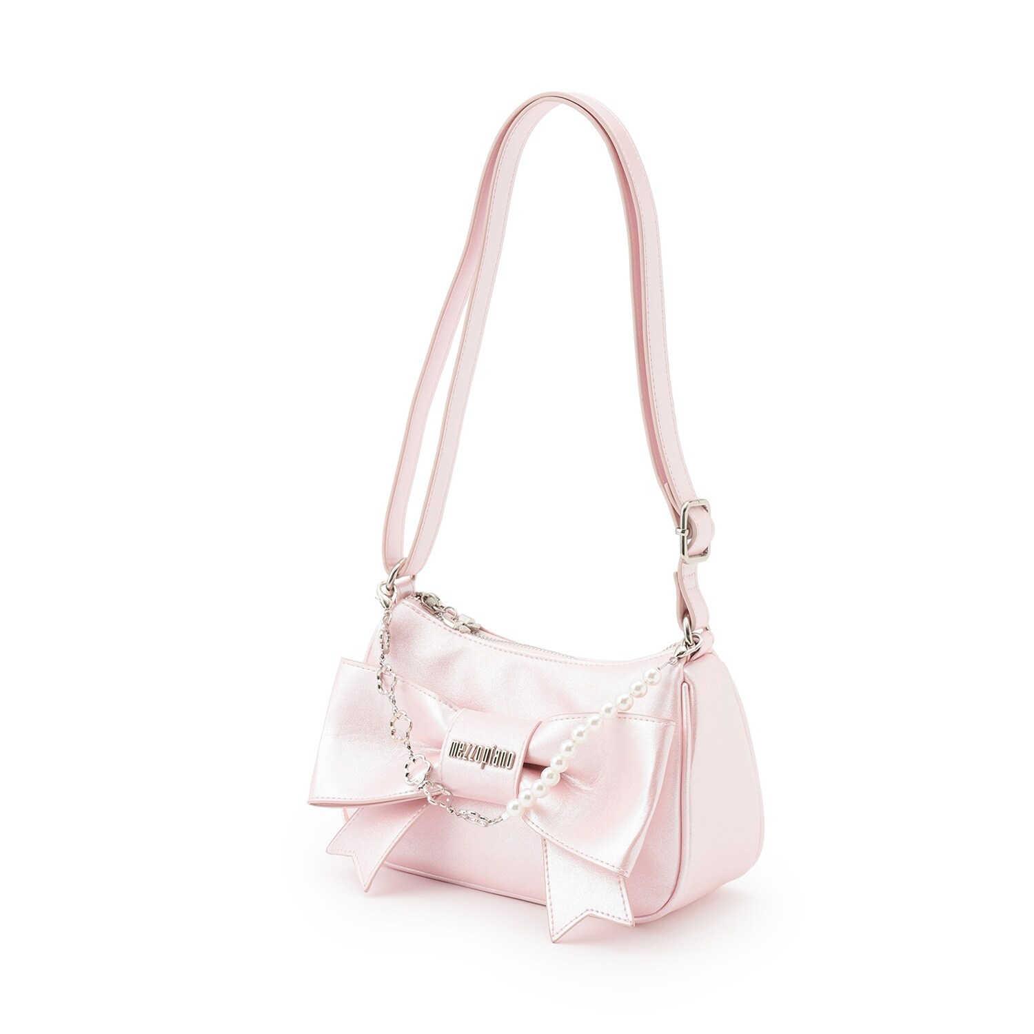 チェーン飾り付　リボンショルダーバッグ