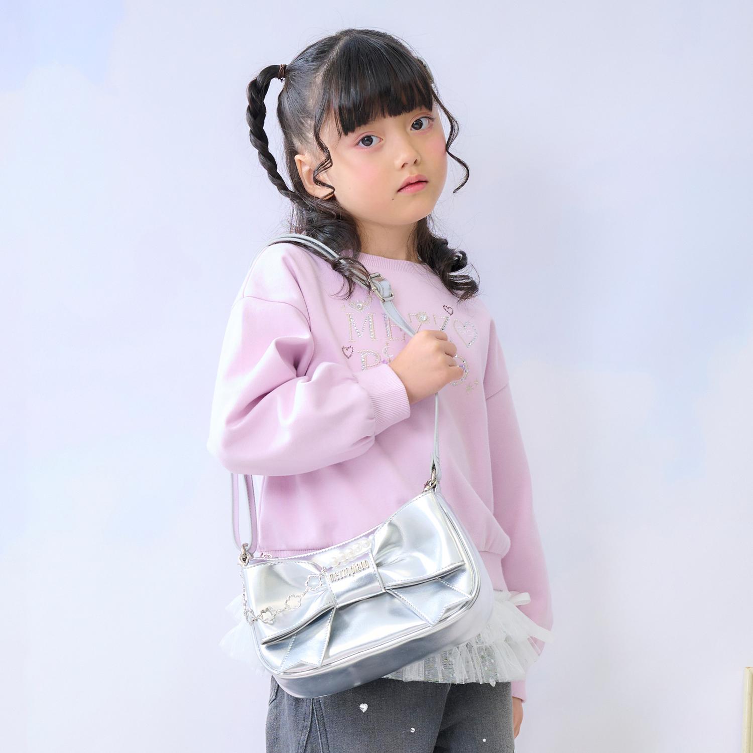 チェーン飾り付　リボンショルダーバッグ