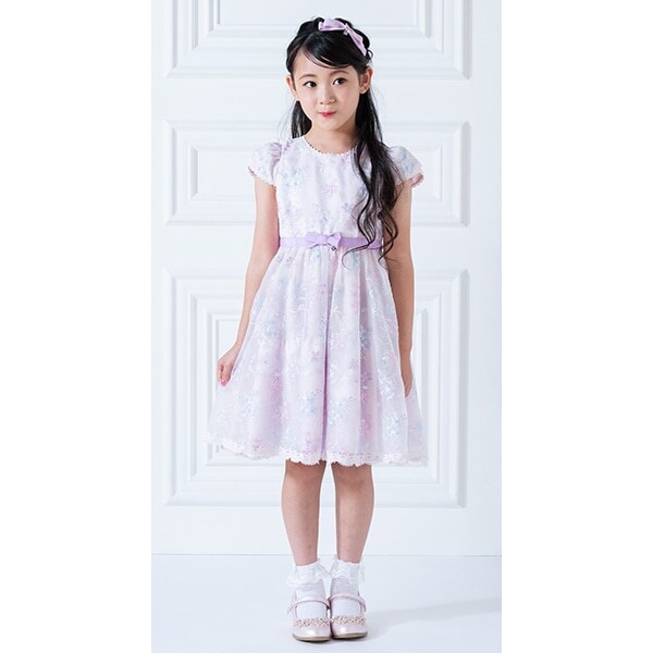 花ブーケレース刺しゅう　ワンピース