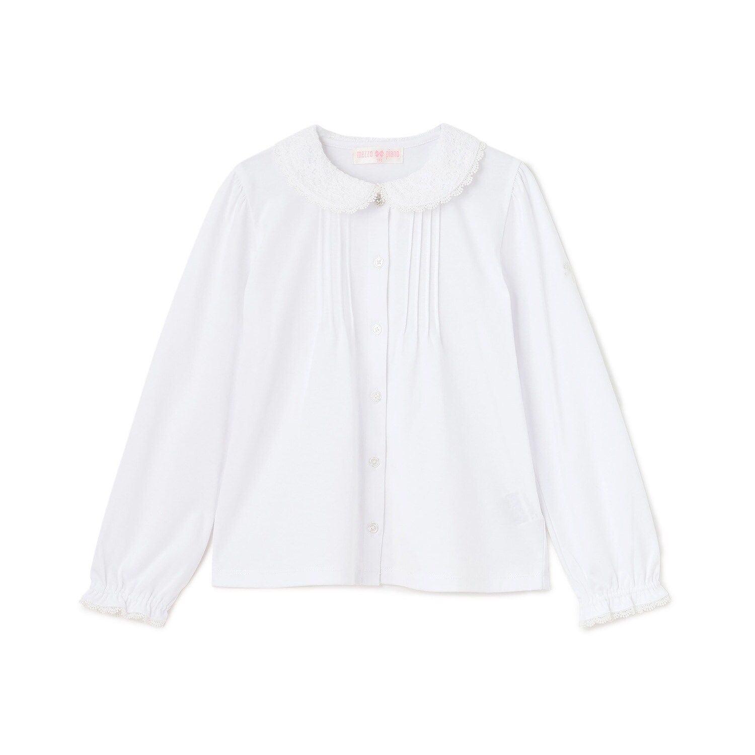 レース衿　カットソーブラウス