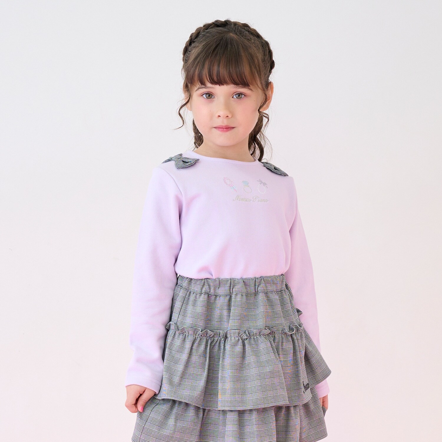 肩リボン　トレーナー