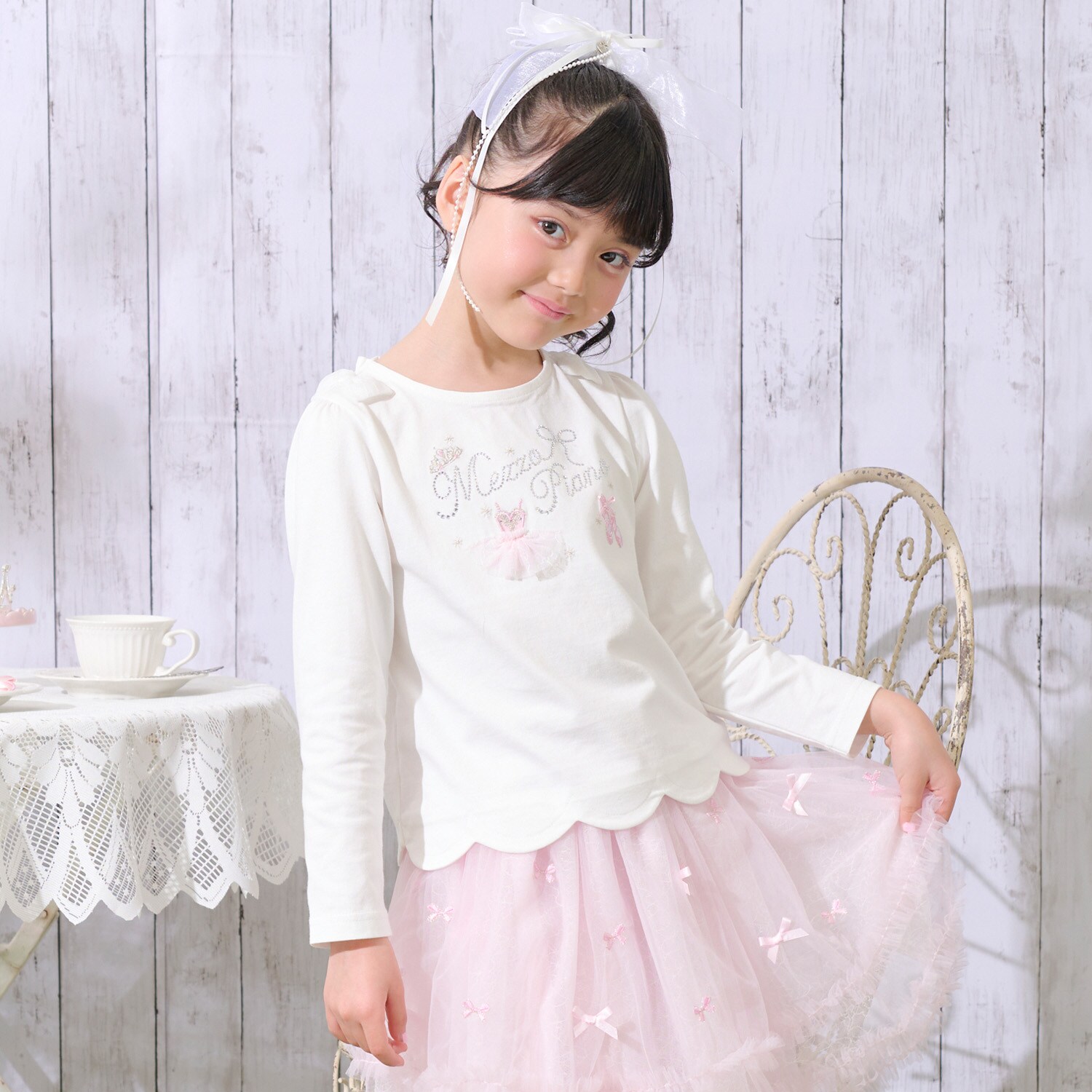 バレリーナロゴ　長袖Tシャツ