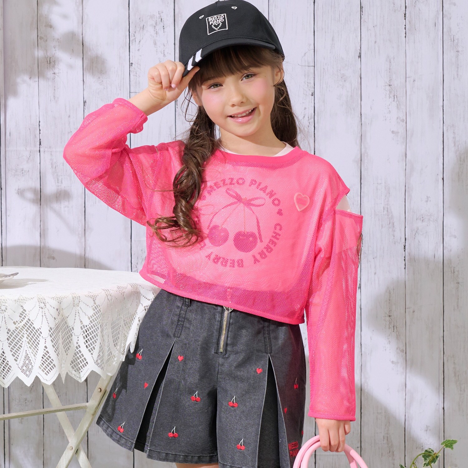 メッシュレイヤード　半袖Tシャツセット