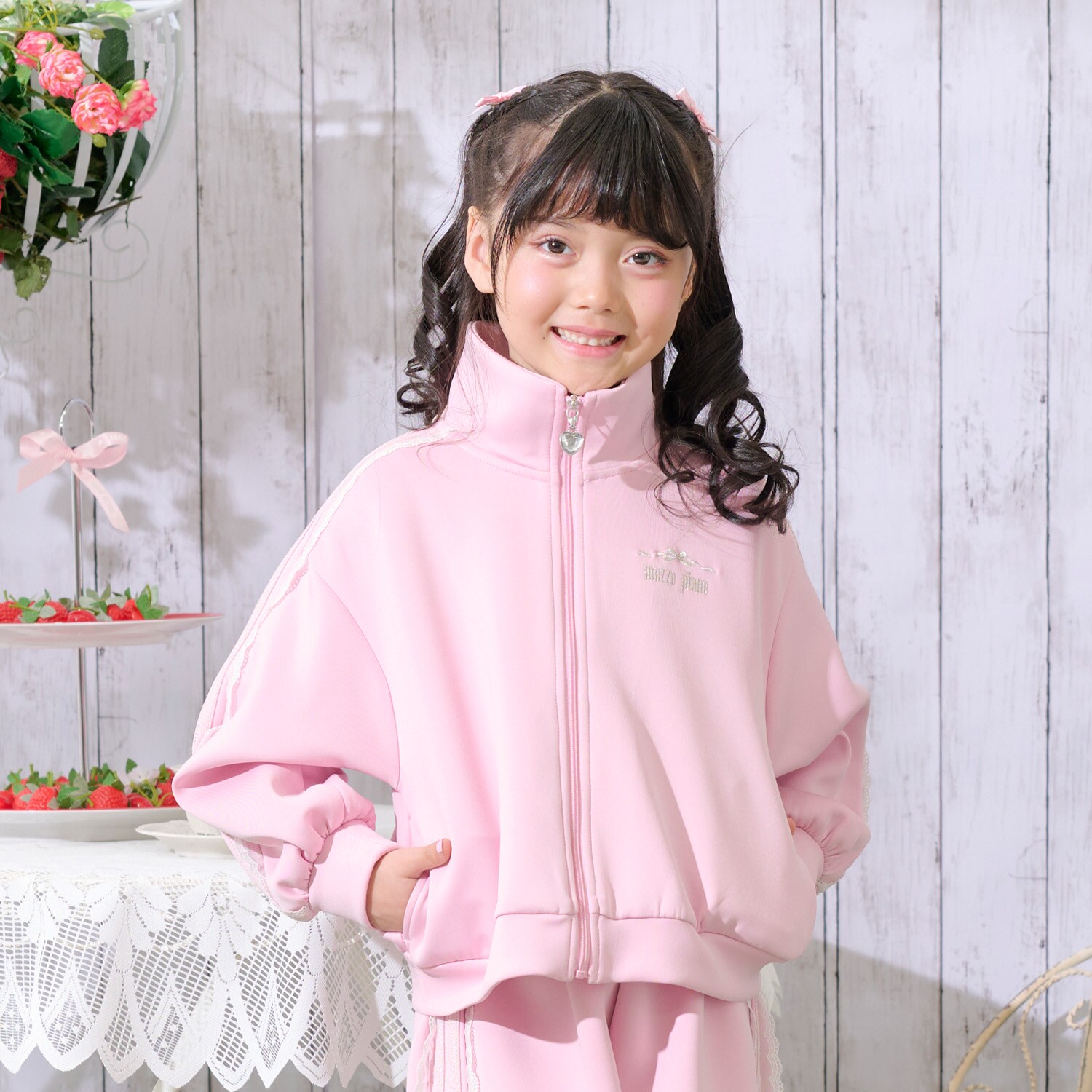 袖レースライン　ZIPジャージ