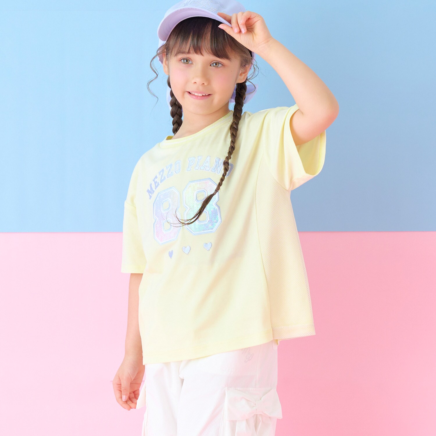 スパンコールナンバリング　半袖Tシャツ