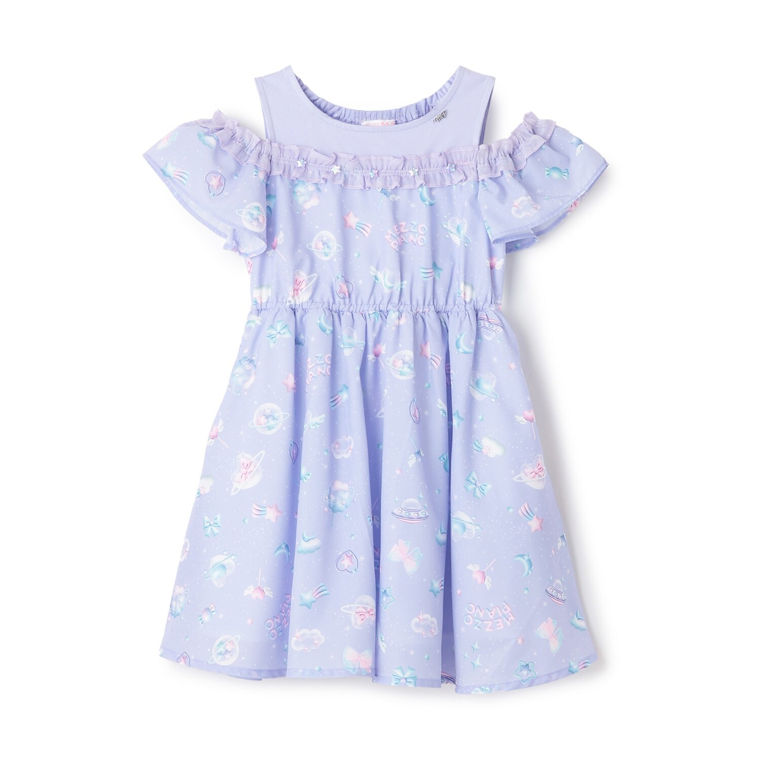 プラネット柄　ドッキングワンピース