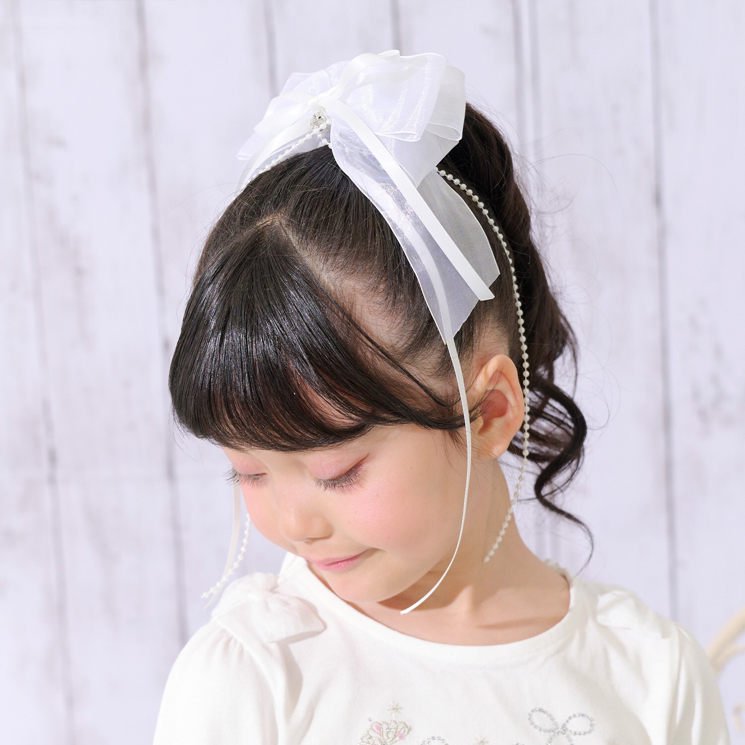 オーガンジーリボンシュシュ