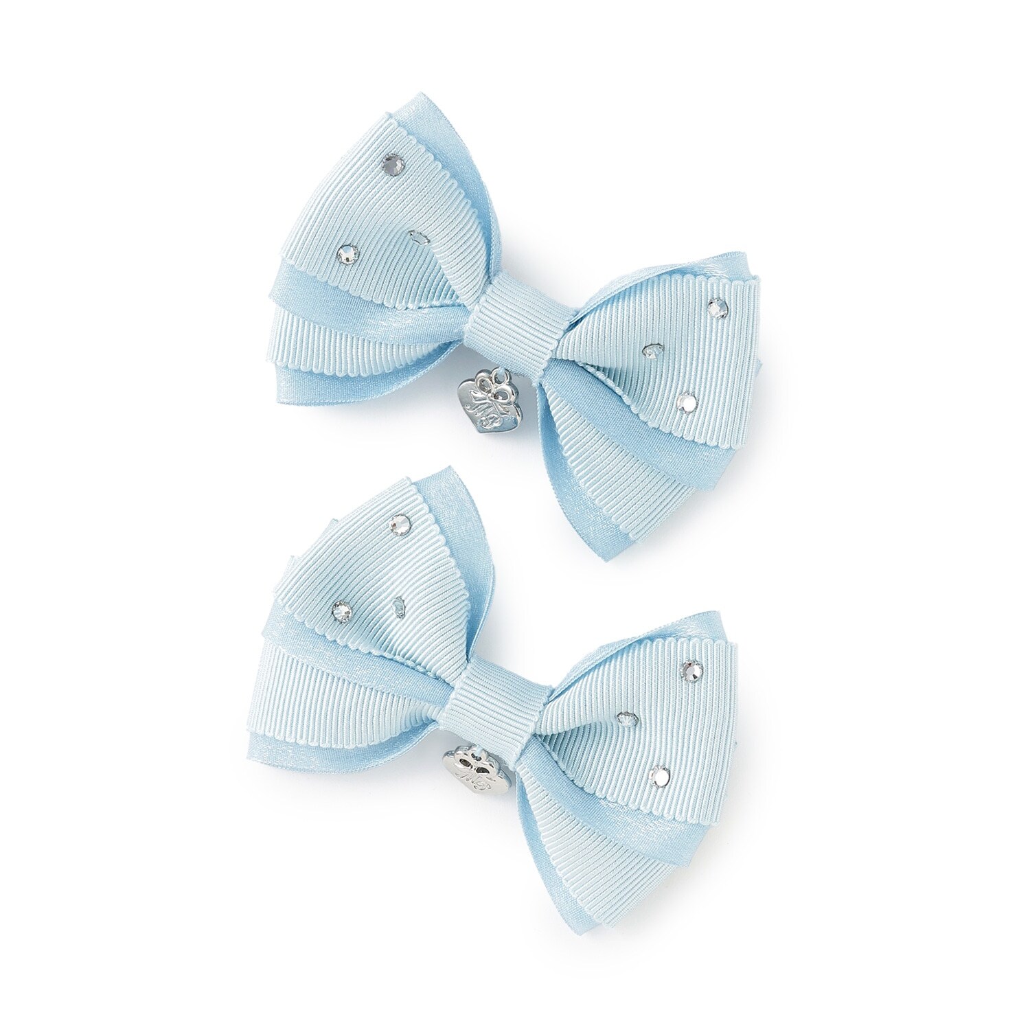 キラキラリボン　ヘアクリップ2個セット【日本製】