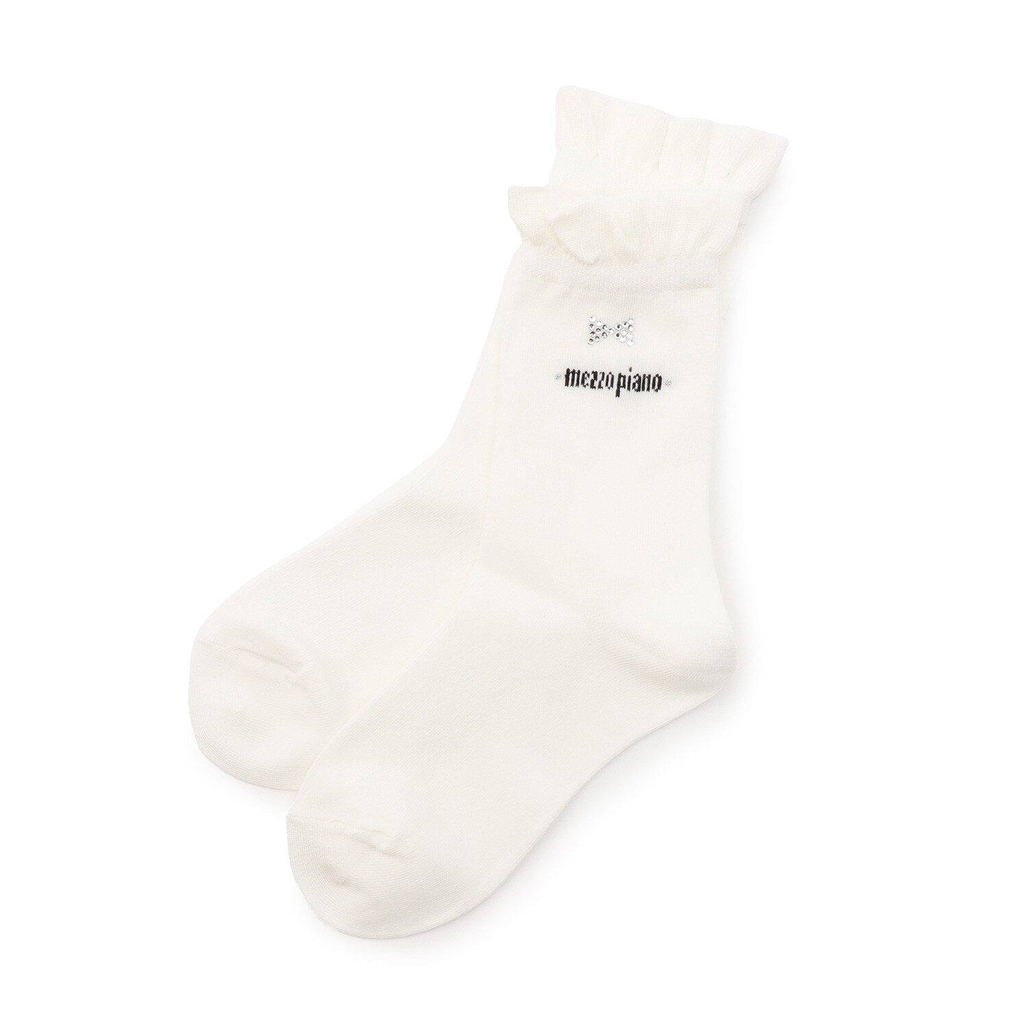 リボンラインストーンつき　ソックス【日本製】