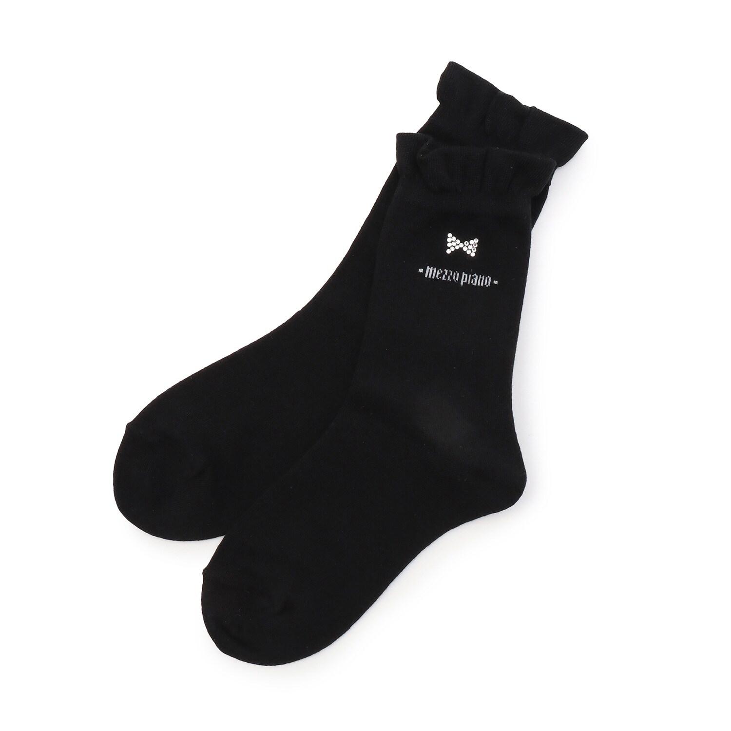 リボンラインストーンつき　ソックス【日本製】