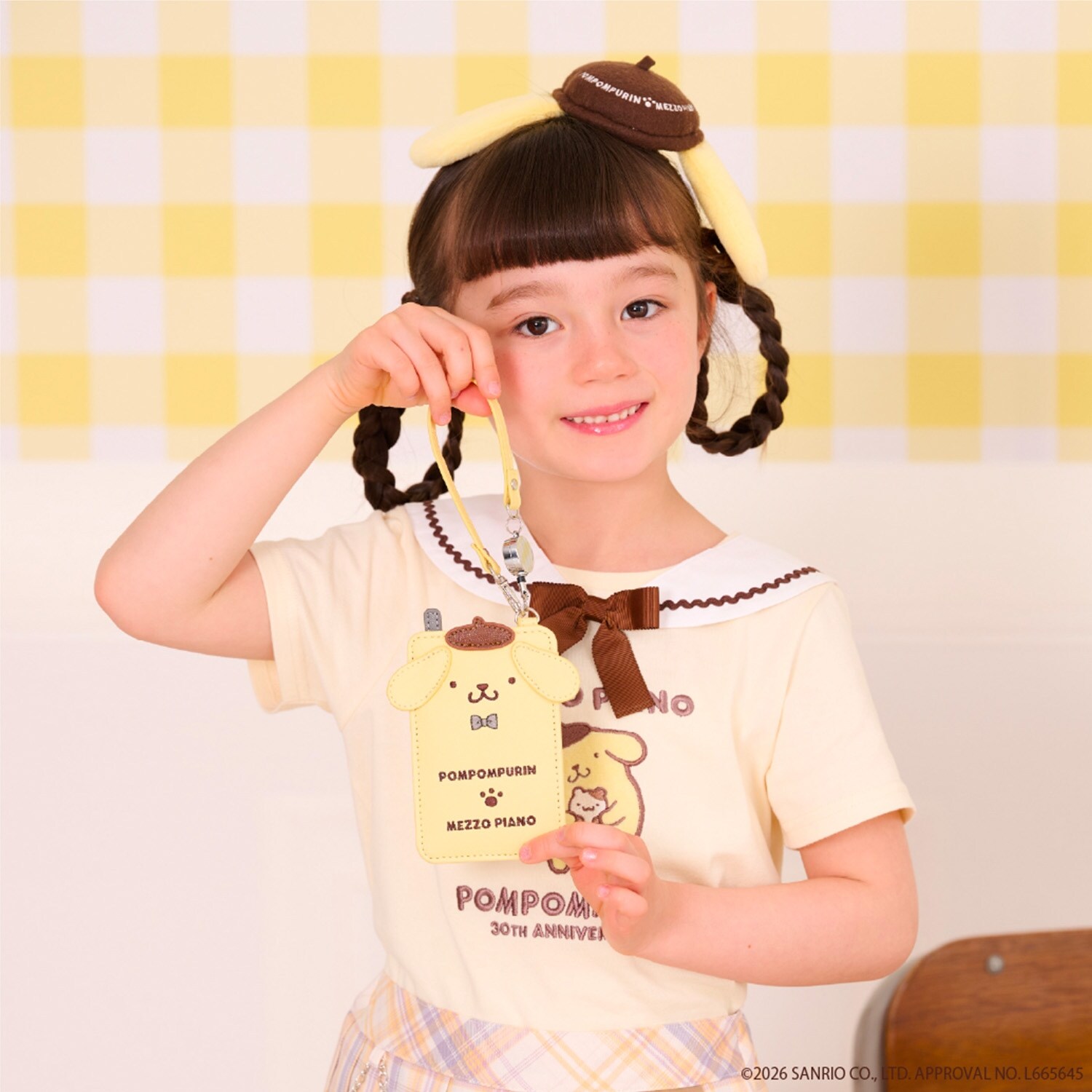 【ポムポムプリン】ガラケー風　パスケース