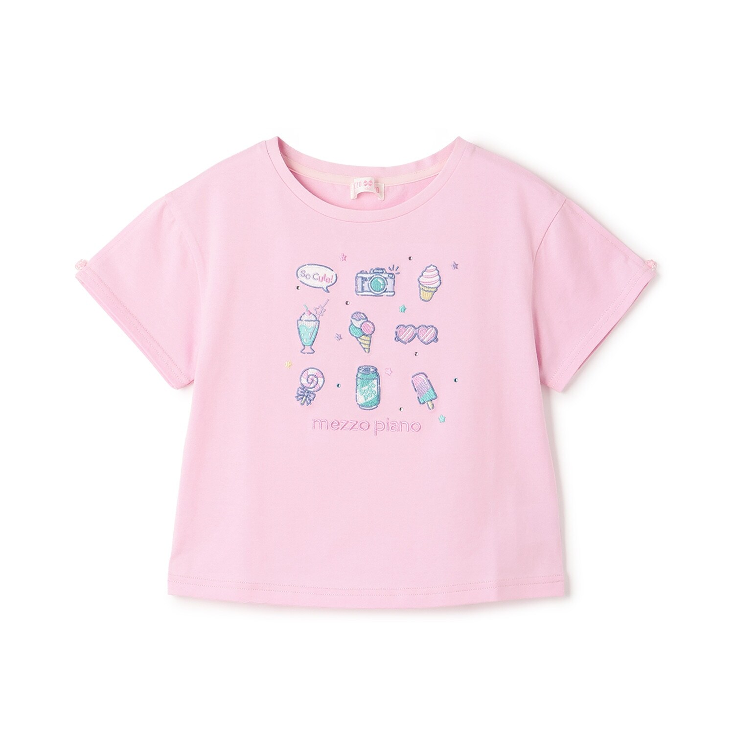 ファンシーポップ刺しゅう　半袖Tシャツ