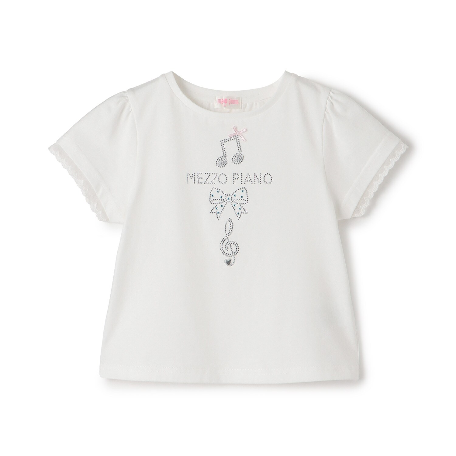 ラインストーンモチーフ　半袖Tシャツ