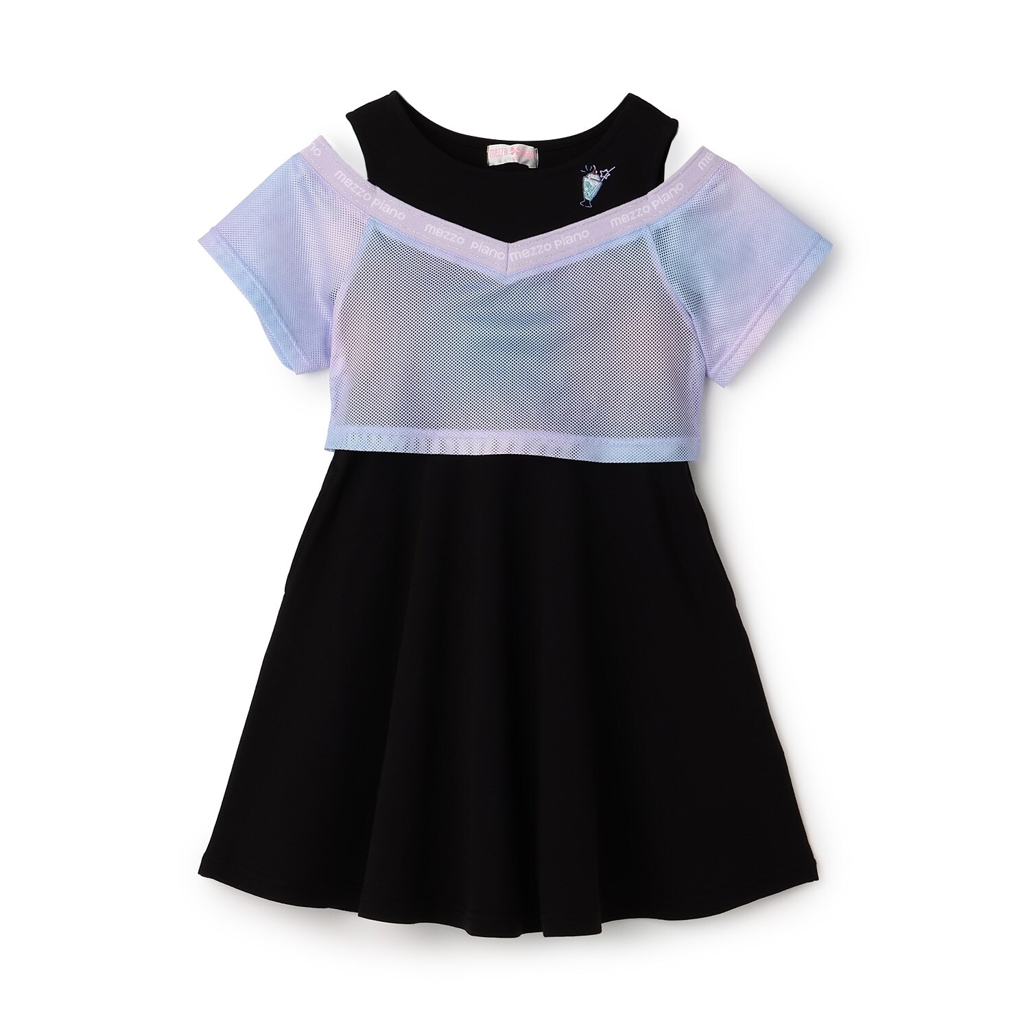 メッシュ　ドッキングワンピース