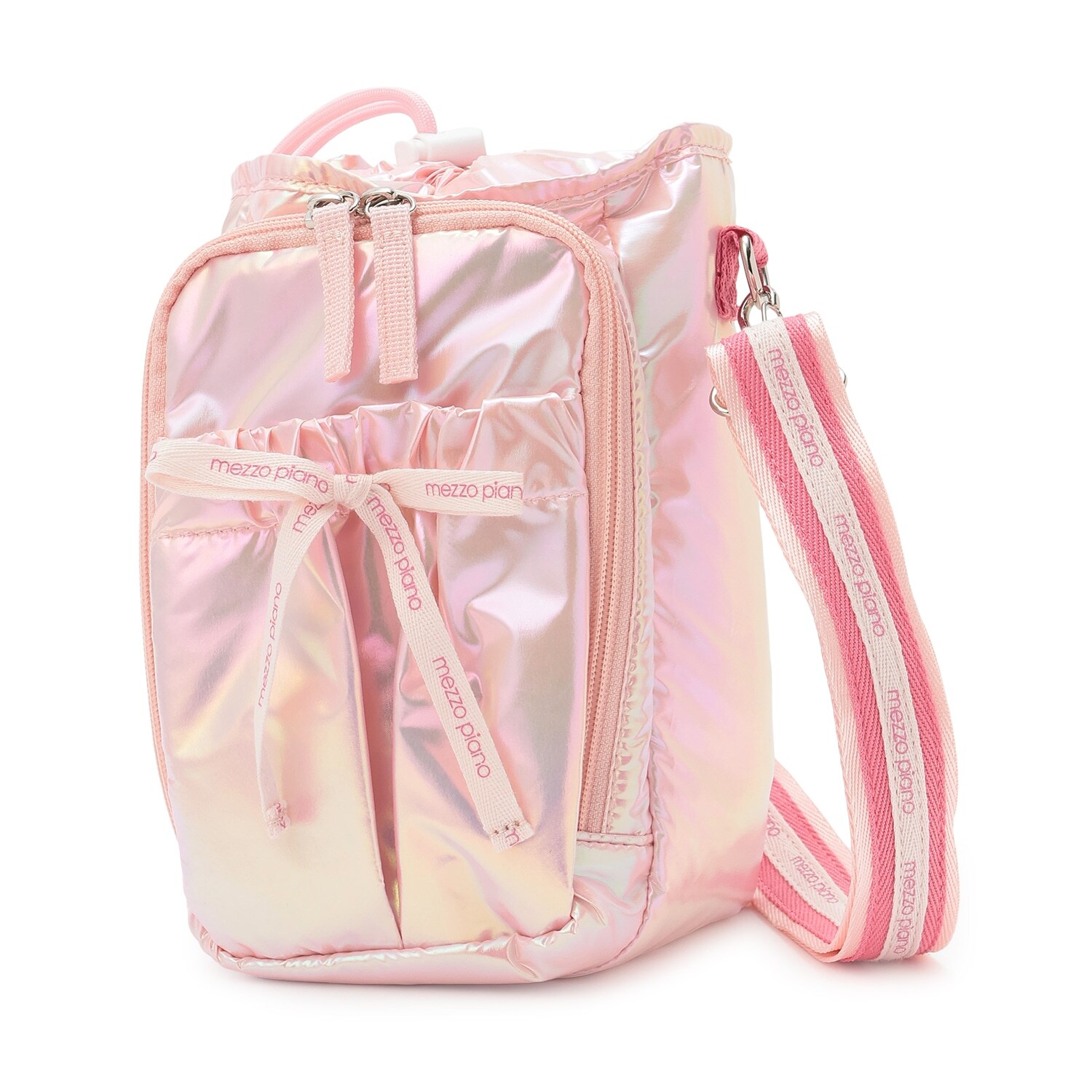 ロゴリボン　ペットボトルホルダー付ショルダーバッグ