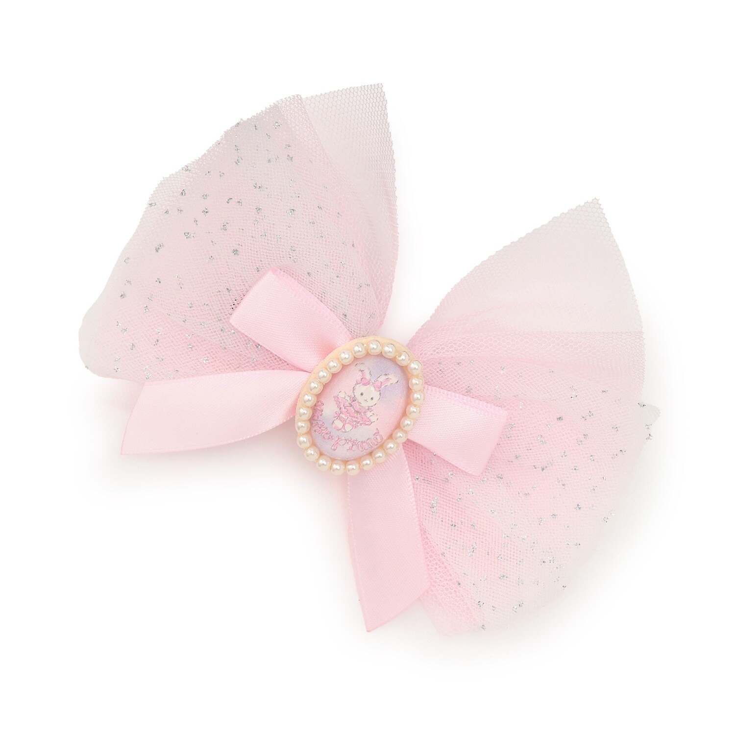 うさぎバレエ　リボンヘアクリップ