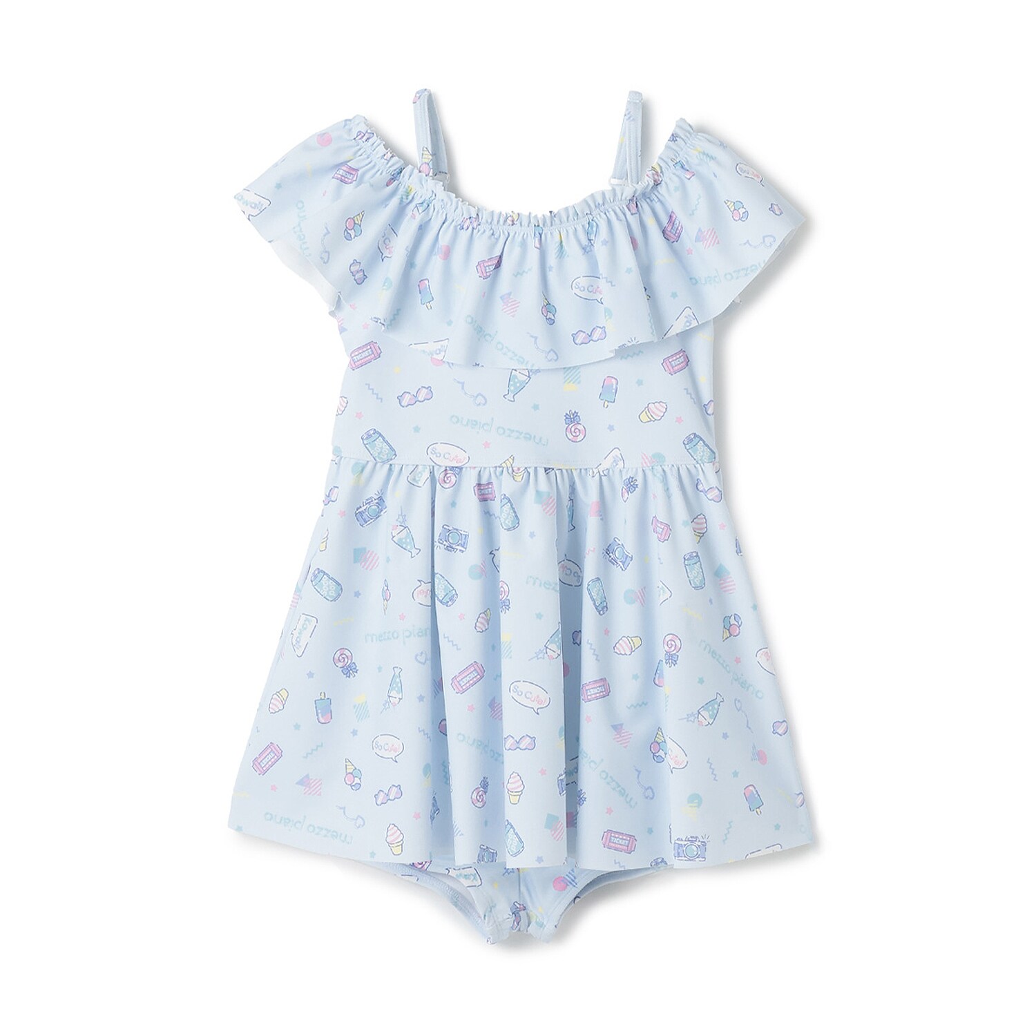 ファンシーポップ柄　セパレートワンピース水着