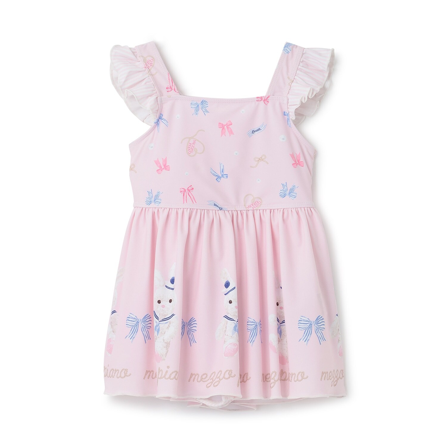 ウサギ・ネコ　航海柄　ワンピース水着