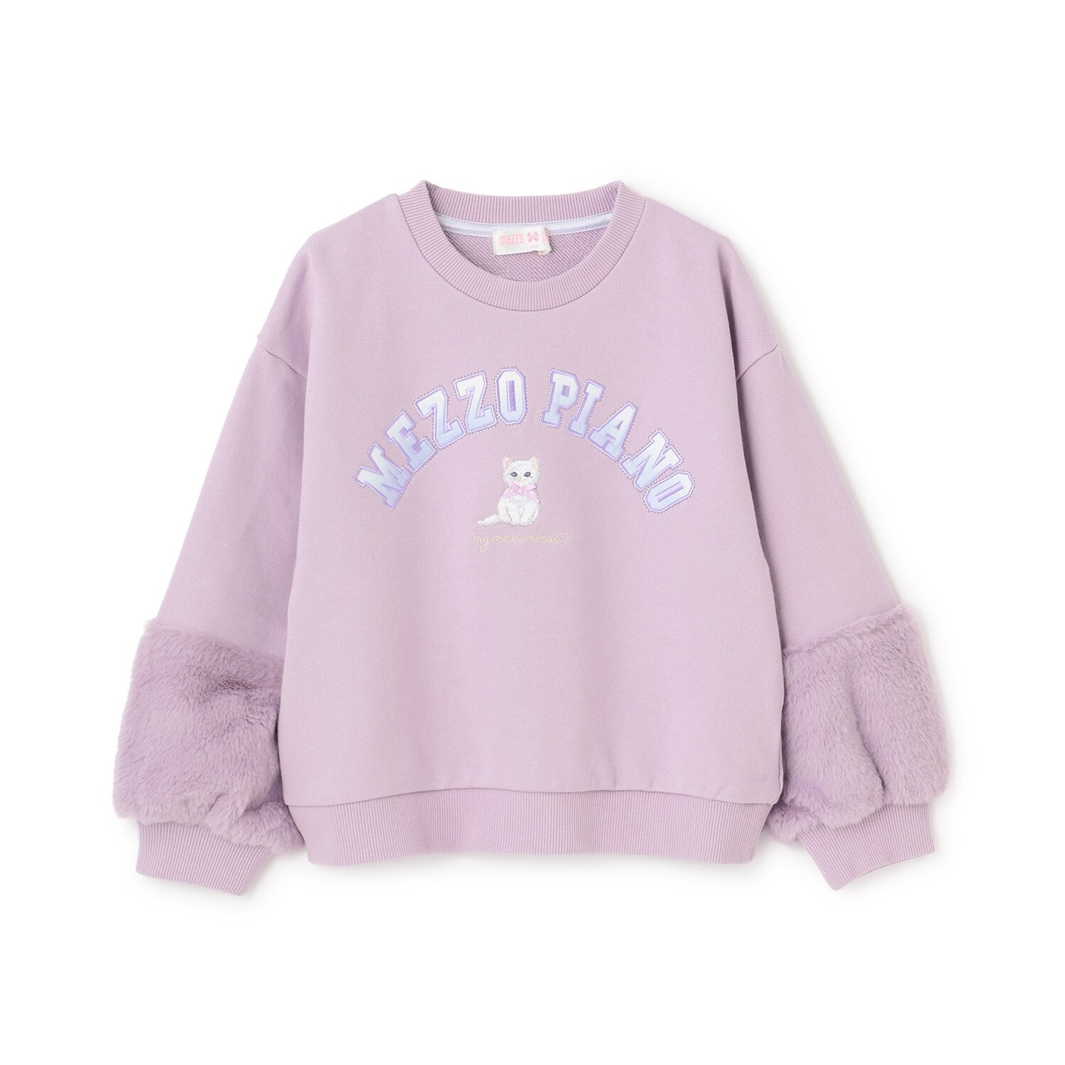 【人気商品再入荷】【直営店で取り扱い無し】どうぶつロゴ　ファー袖トレーナー