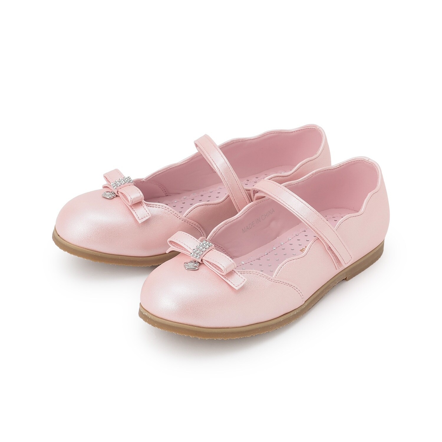 スカラップリボン　バレエシューズ