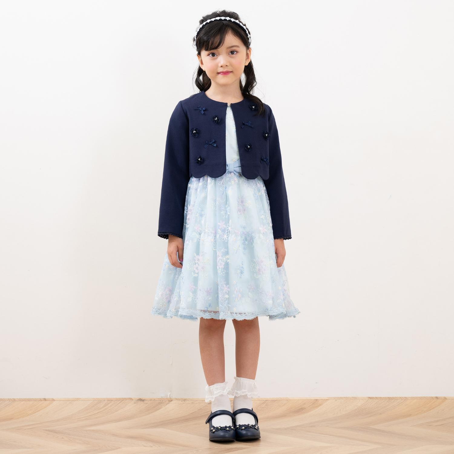 花ブーケレース刺しゅう　ワンピース