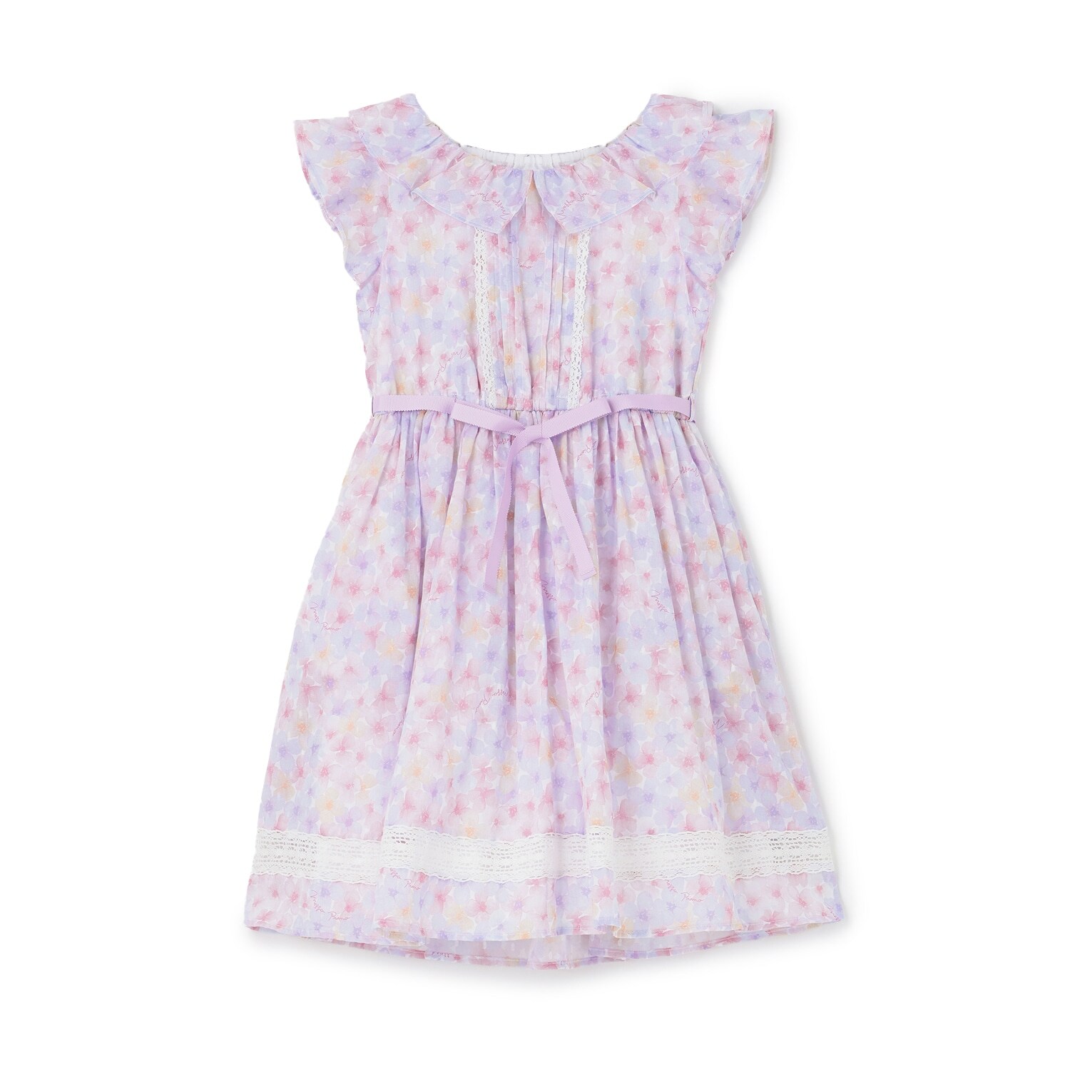 【人気商品再入荷】【直営店で取り扱い無し】水彩花柄プリント　ワンピース