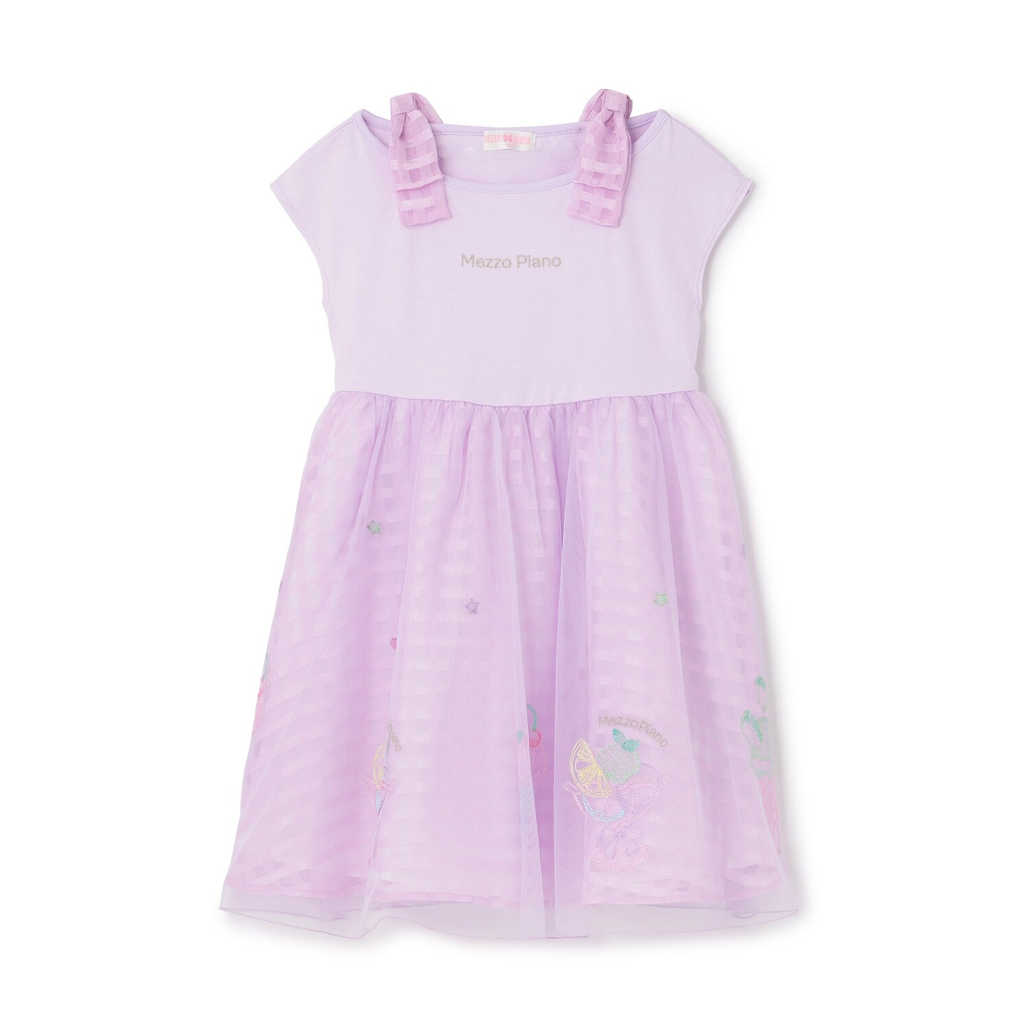 【人気商品再入荷】【直営店で取り扱い無し】シャーベット刺しゅう　ドッキングワンピース