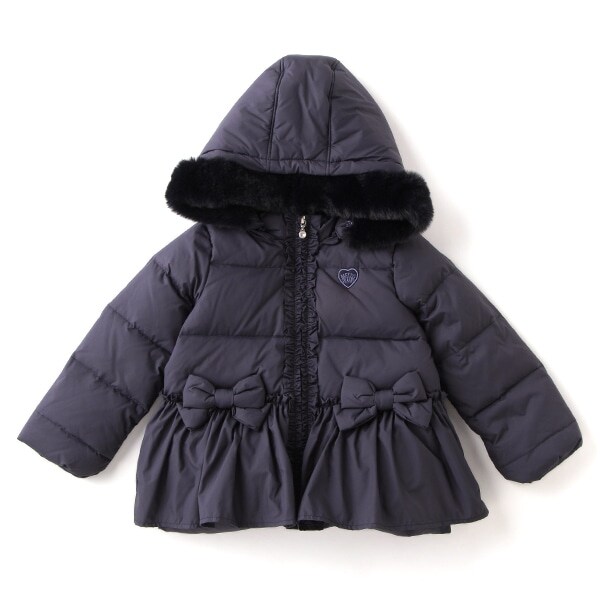 ダウン入り 裾フレアショートブルゾン