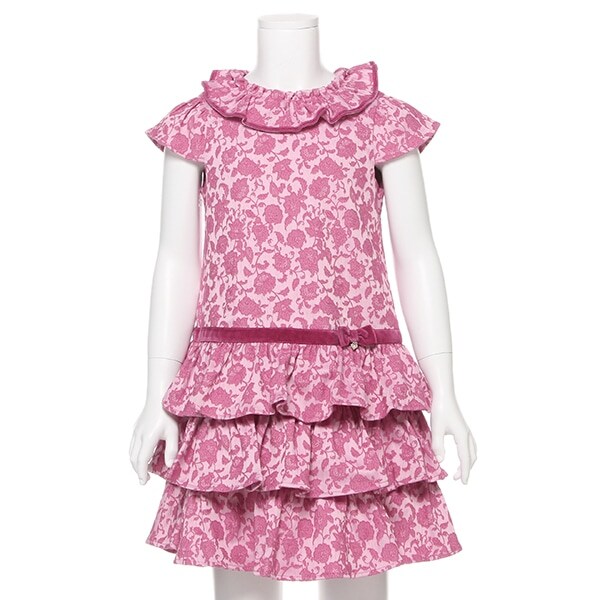 ボタニカル柄フリルワンピース