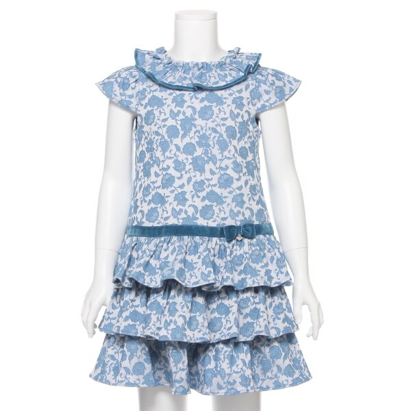 ボタニカル柄フリルワンピース