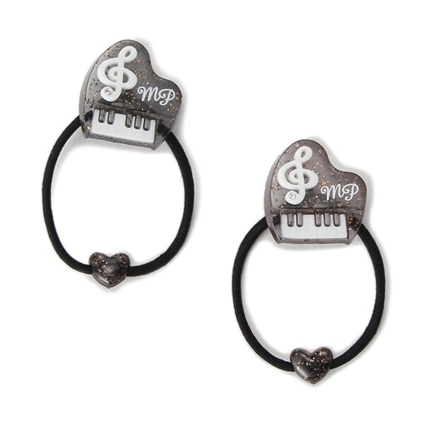 ラメピアノ ヘアポニー2個セット