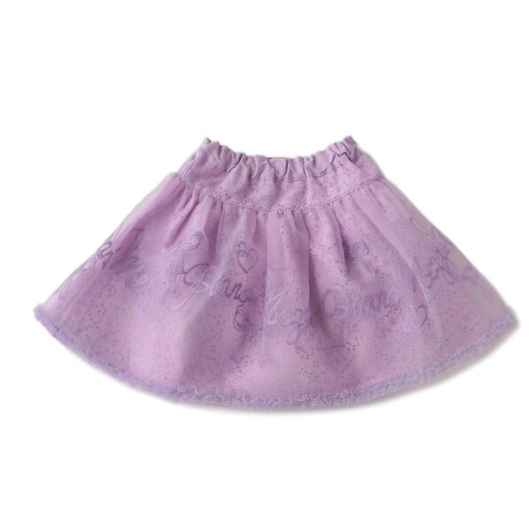 ロゴ刺しゅうオーガンジースカート