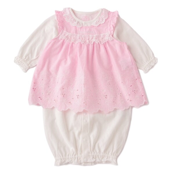 チェックエプロンつき2WAYオール