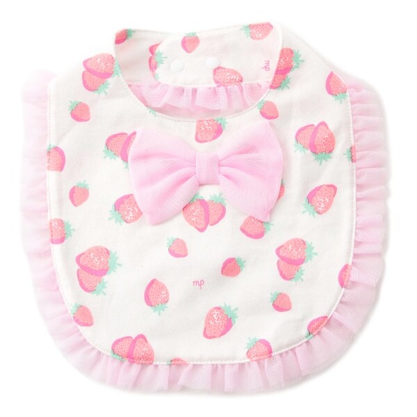 リボンチュールイチゴ柄スタイ