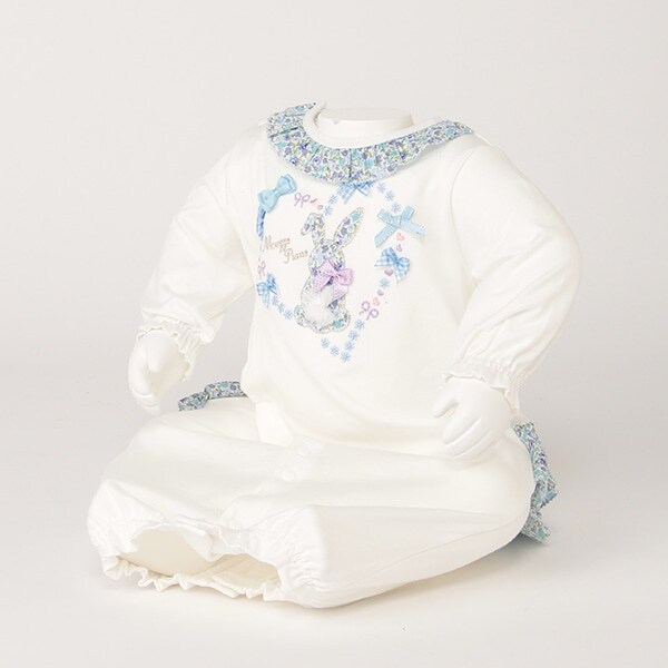 小花柄ハートウサギ2WAYオール