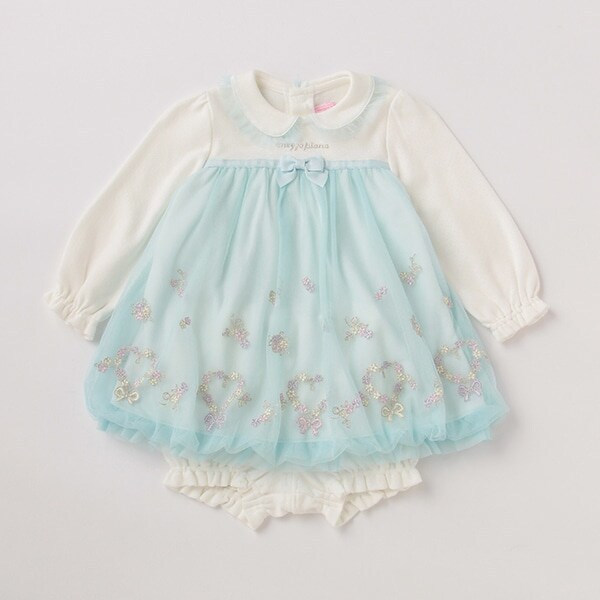 【人気商品再入荷】【直営店で取り扱い無し】チュールフラワー刺しゅうワンピース×ブルマセット