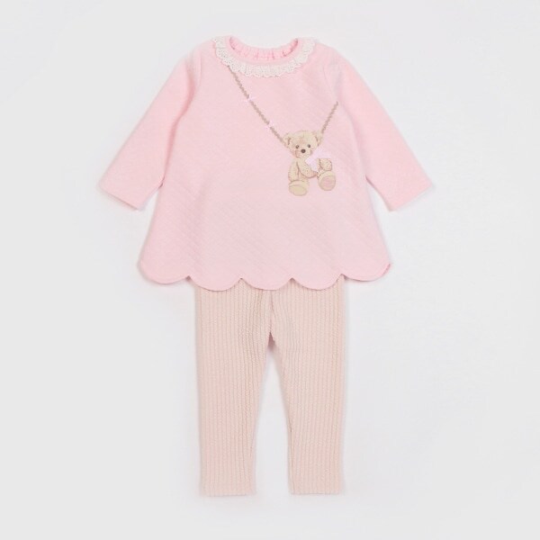 【人気商品再入荷】【直営店で取り扱い無し】クマポシェット風長袖Ｔシャツ＆レギンスセット