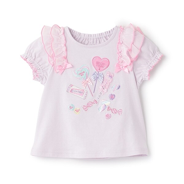 【人気商品再入荷】【直営店で取り扱い無し】キャンディフリル半袖Ｔシャツ