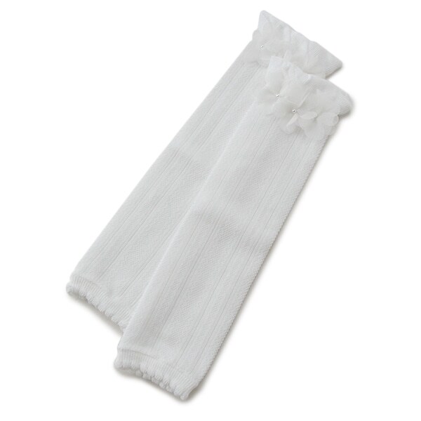 お花フリルレッグウォーマー