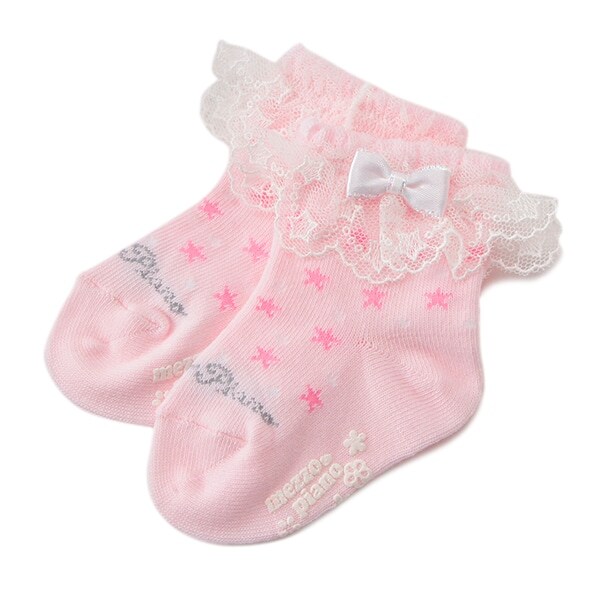 星柄レースフリルソックス