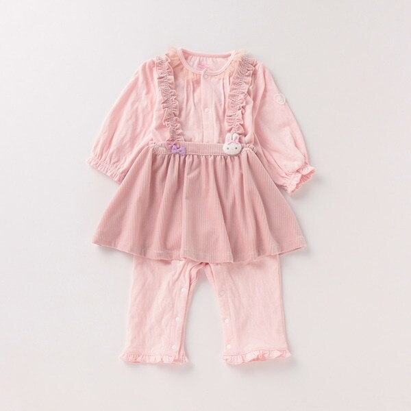 コーデュロイエプロン×カバーオールセット