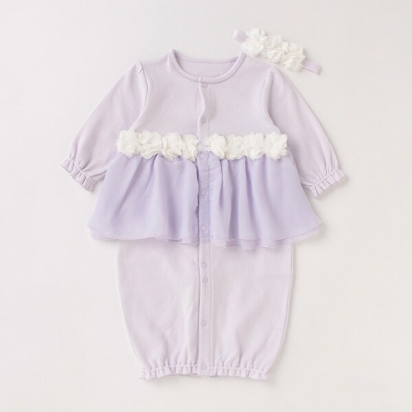 花モチーフ2wayオール＆ヘアバンドセット