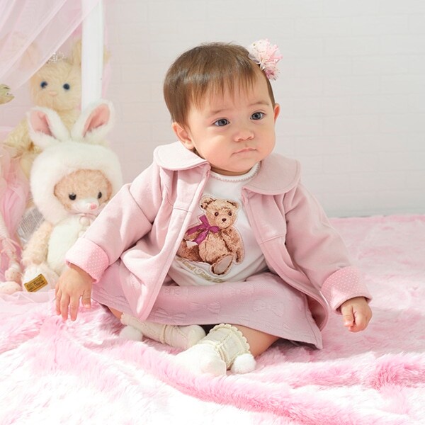 ウサギ耳カットソージップカーディガン