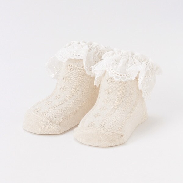綿レースソックス 【日本製】