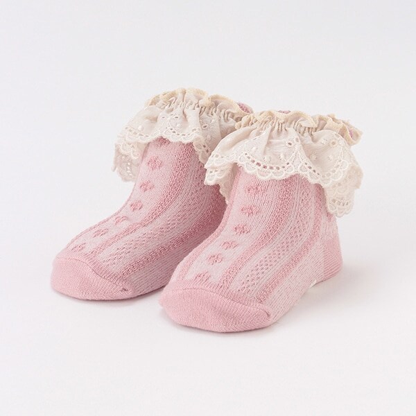 綿レースソックス 【日本製】