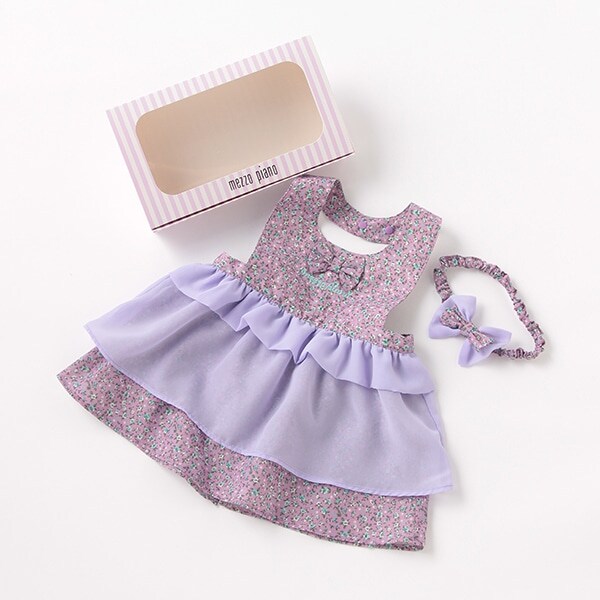 オリジナルギフトボックスつき花柄エプロン＆ヘアバンドセット