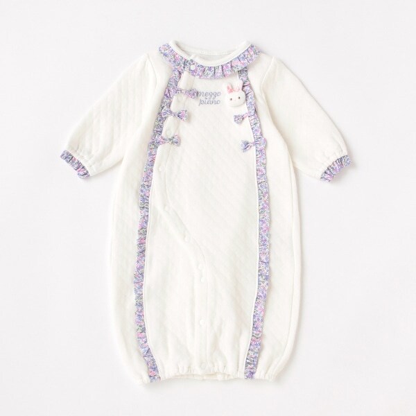 ウサギマスコットつきフリルリボン2wayオール