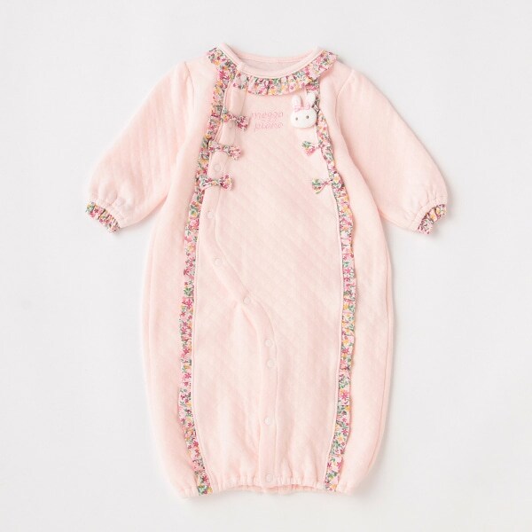 ウサギマスコットつきフリルリボン2wayオール